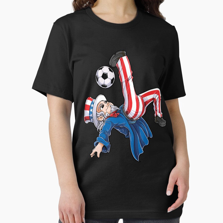 Soccer Uncle Sam T shirt 4th of July Kids Boys American Flag by LiqueGifts
