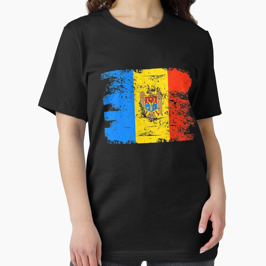 Moldova Gift Country Flag Patriotic Travel Shirt Europe Light by threadsmonkey
