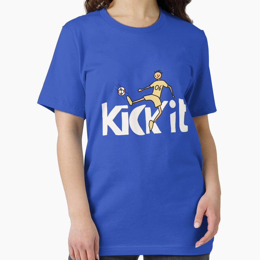 Kick It – Funny  Soccer Player Illustration for Football Lovers by Popstudio85