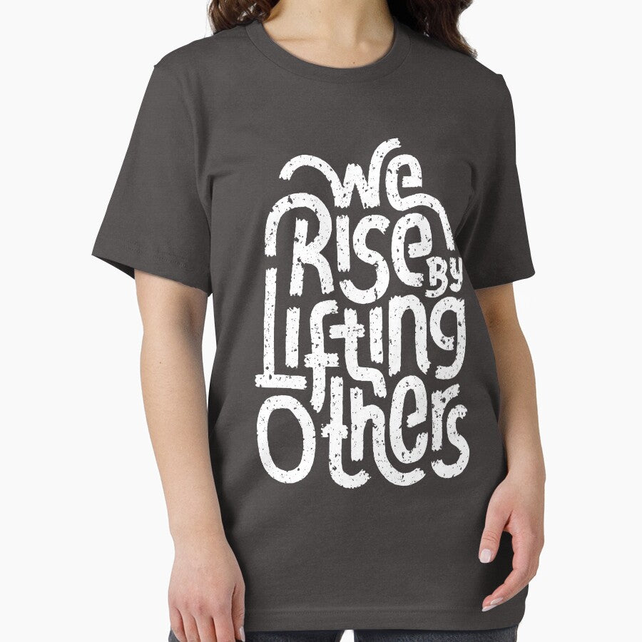 We Rise By Lifting Others Motivational Kindness Message Typography Art by designedbyjade