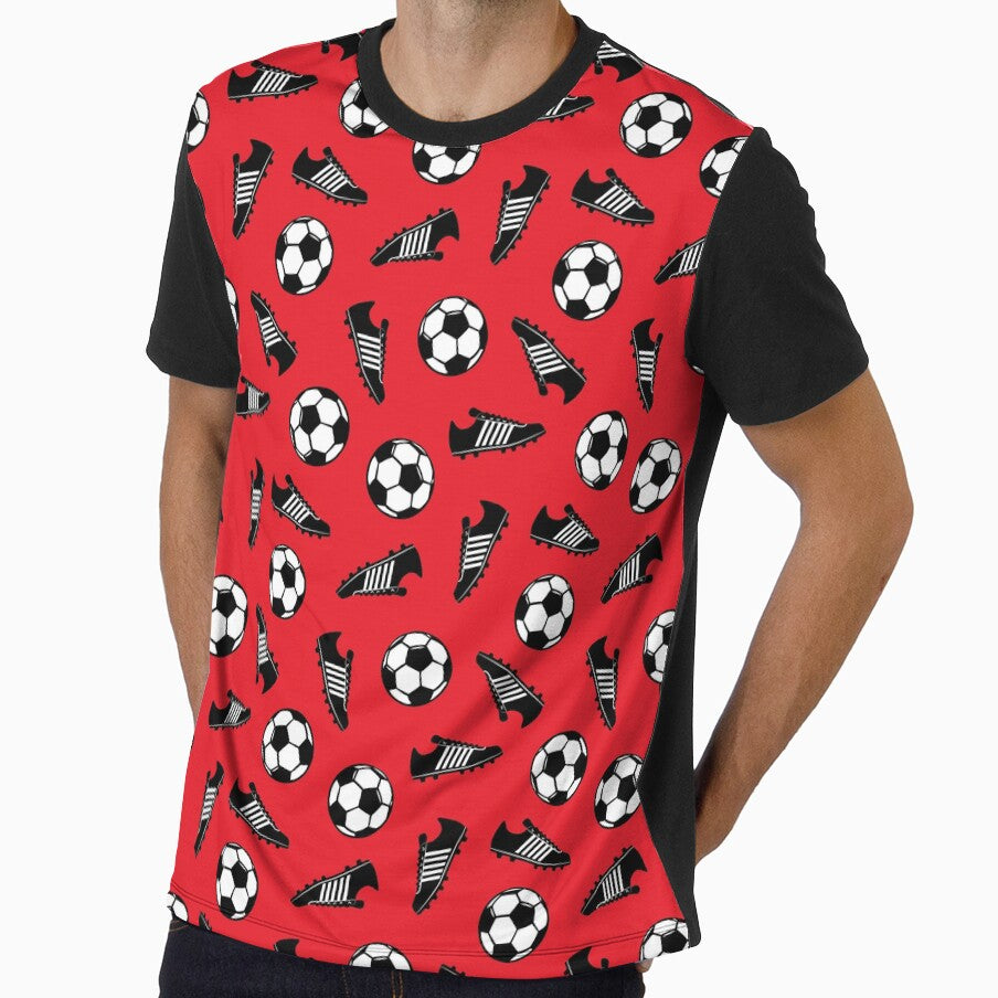 Soccer Balls and Cleats - Red by littlearrow