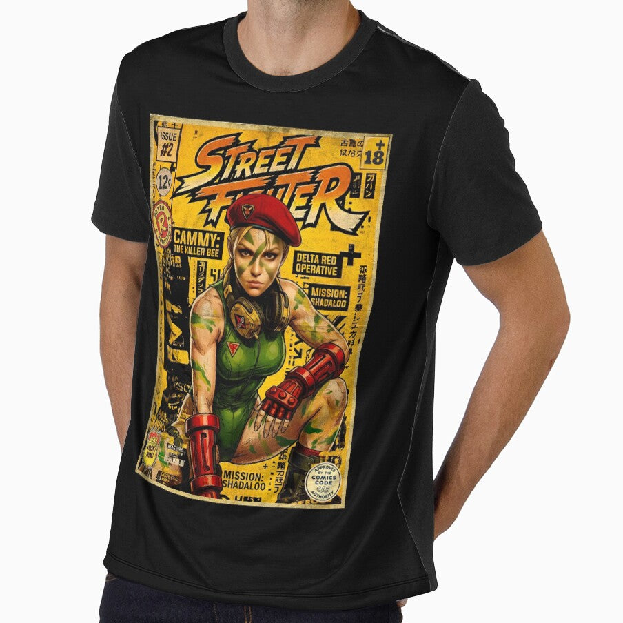 Street Fighter Cammy Retro Comic Cover Pop Art by Back2Collage