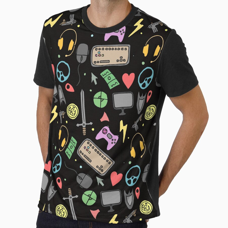 Gaming device cartoon pattern - Illustration design by Nemesiscrowd