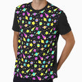 Space, Planets and Stars in Blue, Yellow and Pink by madtoyman