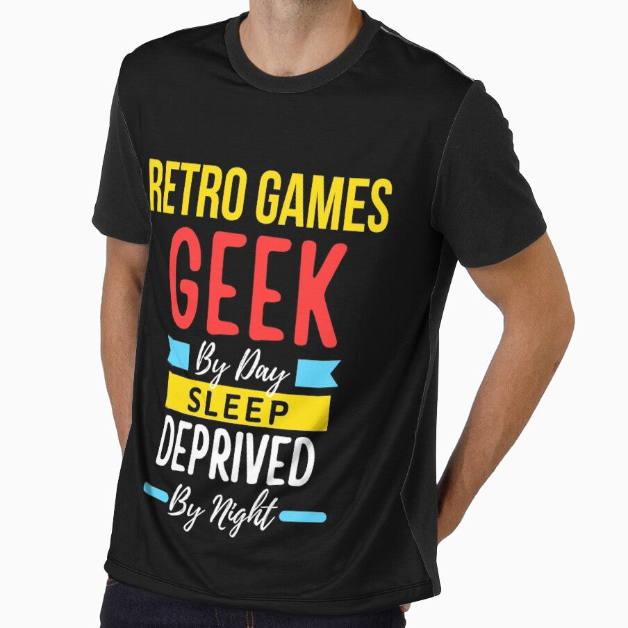 Retro games geek by day sleep deprived by night by annoying-shirts