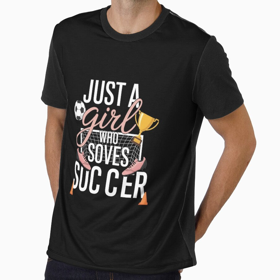 girl who loves soccer just soccer player champion trophy sport by Gogetgiggles