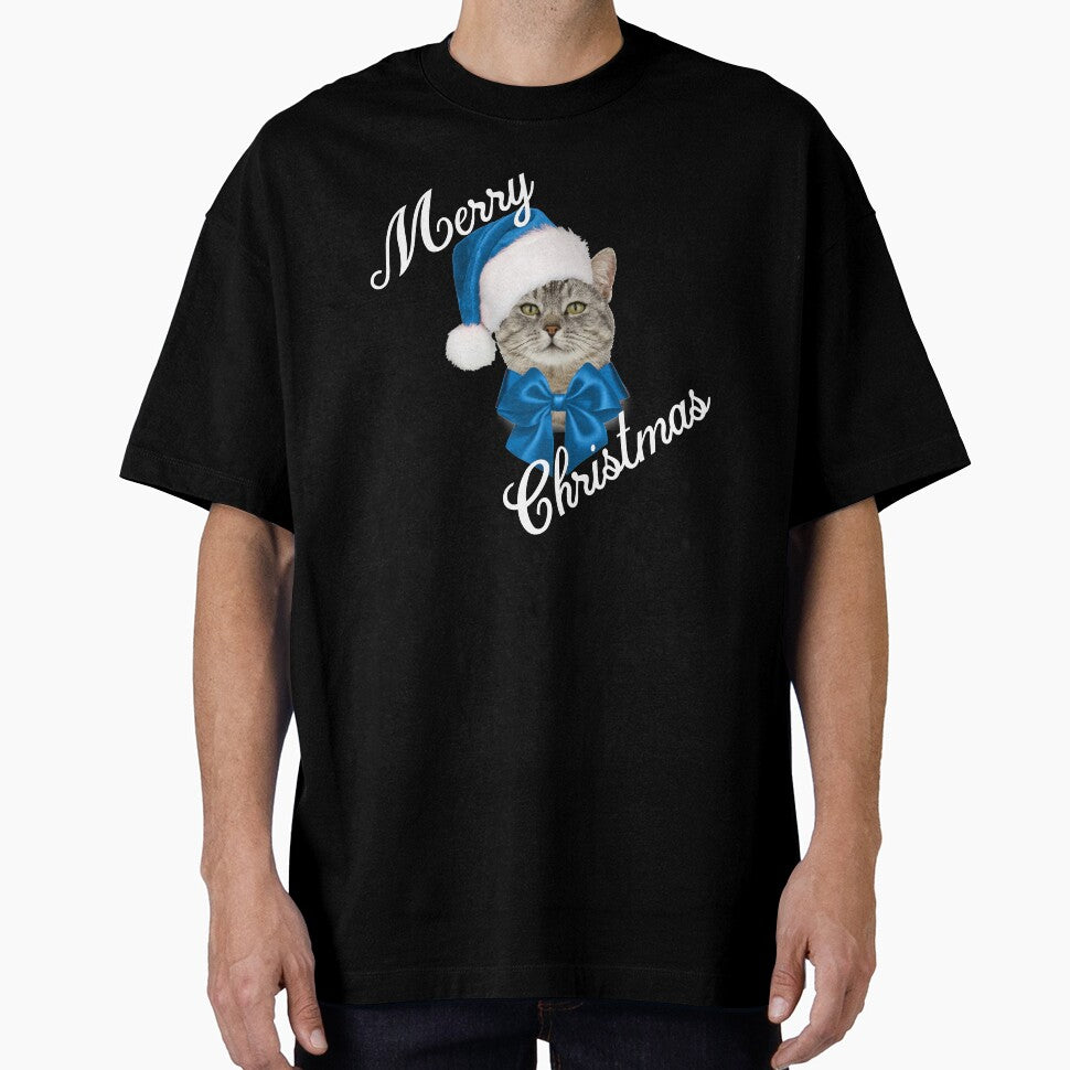 Holiday Cat Santa Blue by wilsonellis