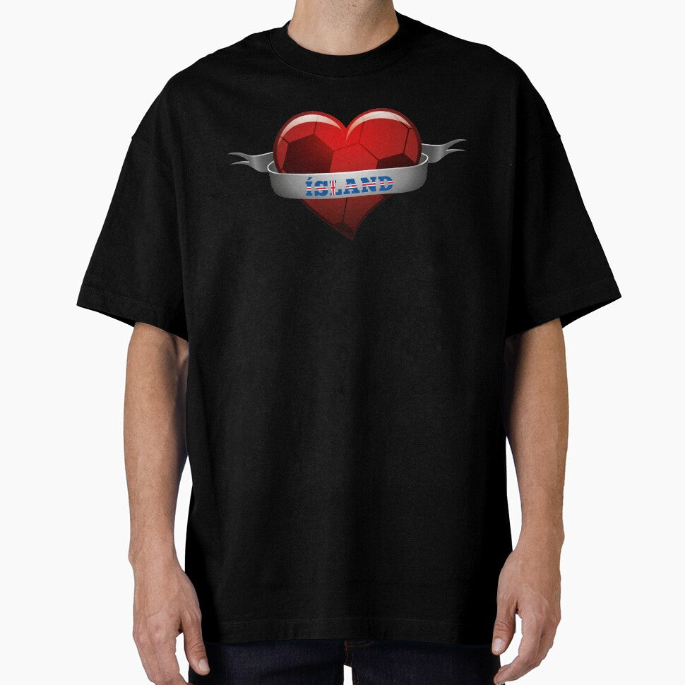 Ísland Iceland soccer heart by MarlowLoom
