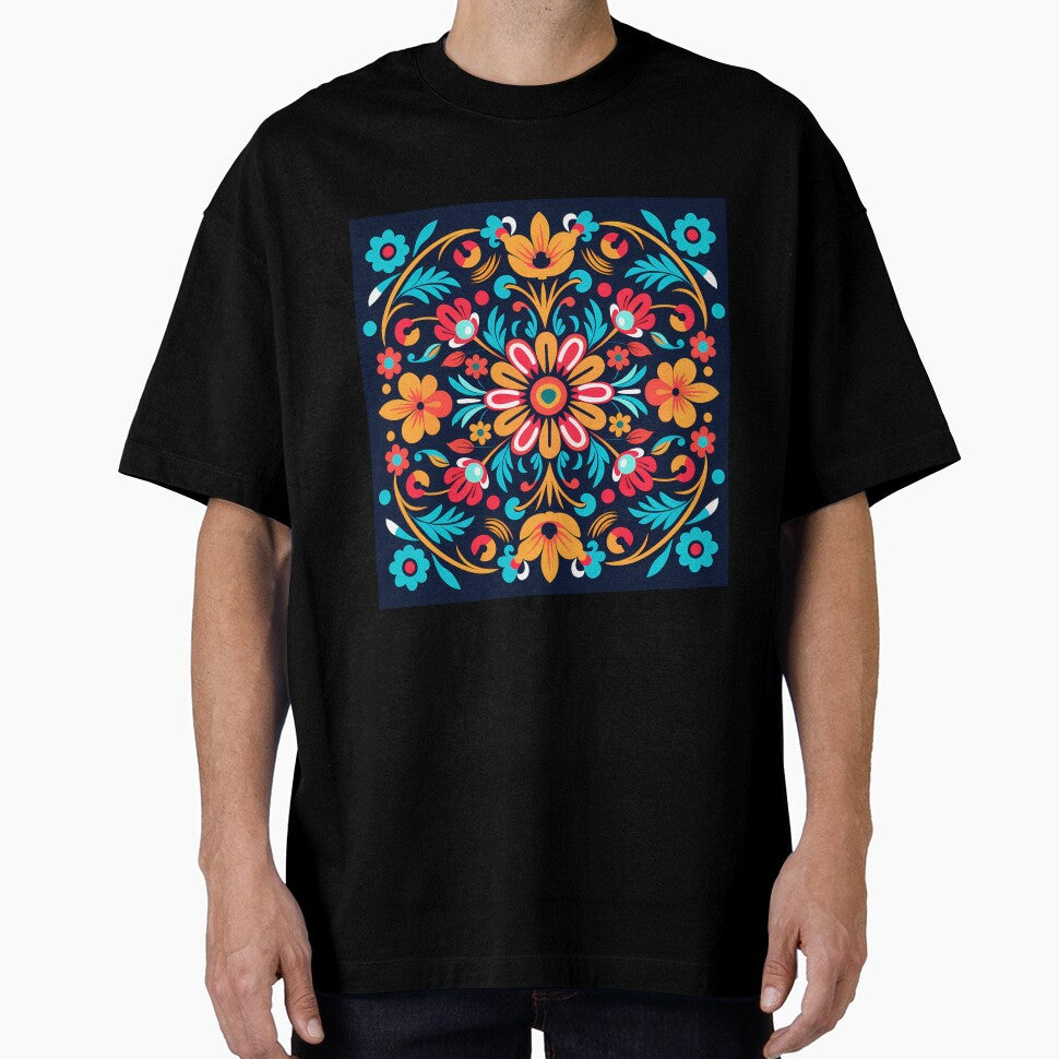 Mexican colorful flower pattern by MyKaiUS
