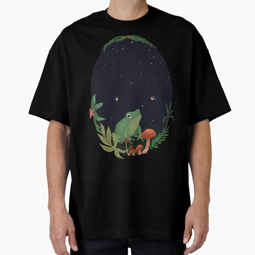 Cottagecore Aesthetic Frog with mushrooms goblincore by ciken007