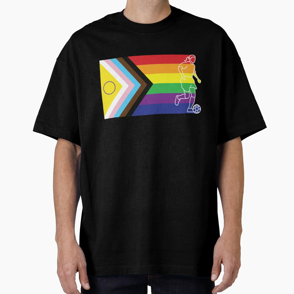 Female Soccer Player Pride Flag by wilcoxm19