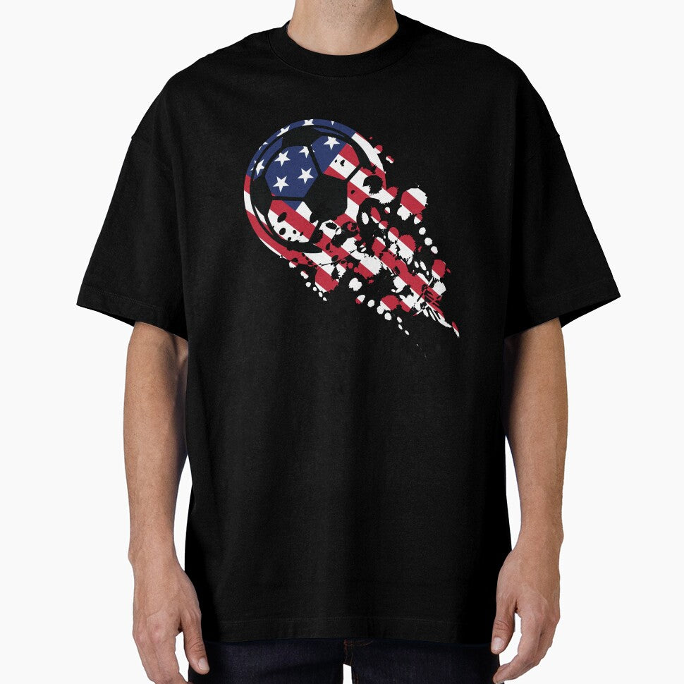 United States of America Soccer Flag Pride Football. USA soccer ball flag. by Shiraufa