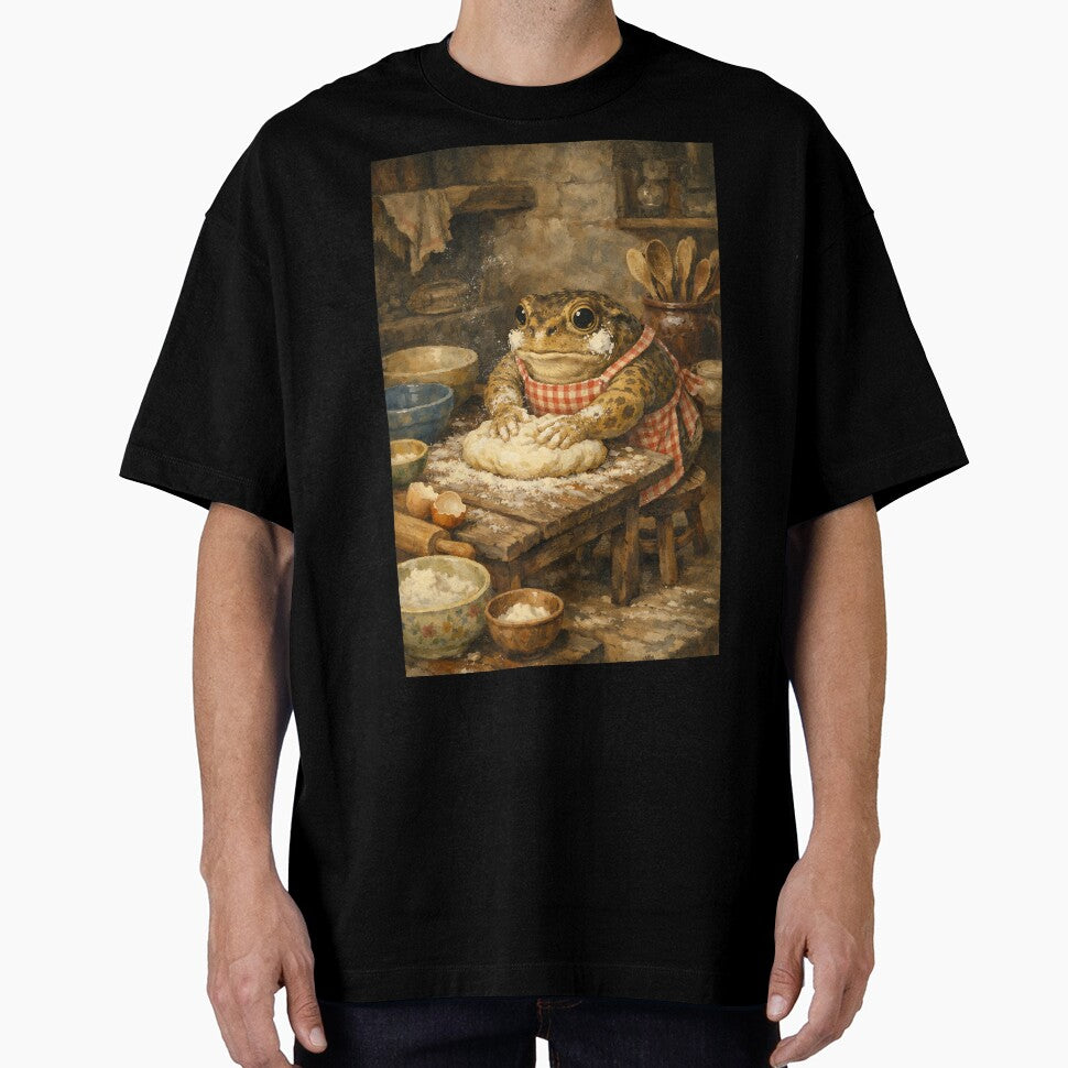 Toad's Baking Mess - Cottagecore Frog by bapupa