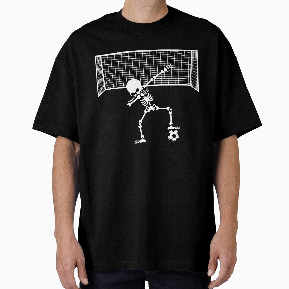 Skeleton dab with soccer ball sport humor by joozybart