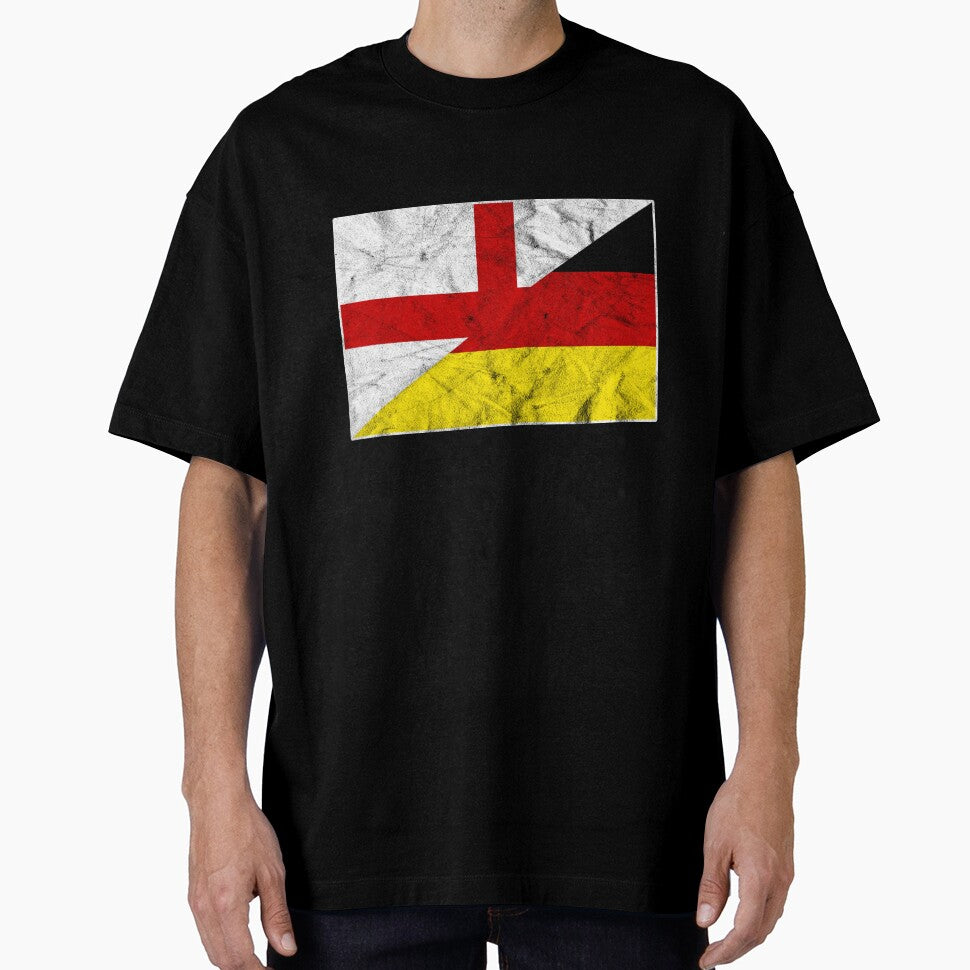 Distressed England Germany Flag by Carl's Clothing