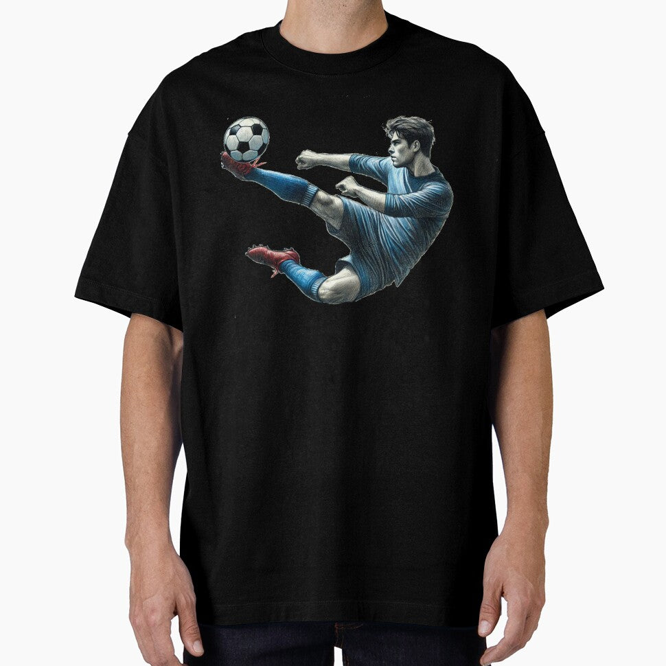 Scissor Kick Soccer Art – Dynamic Football Action Moment by denip