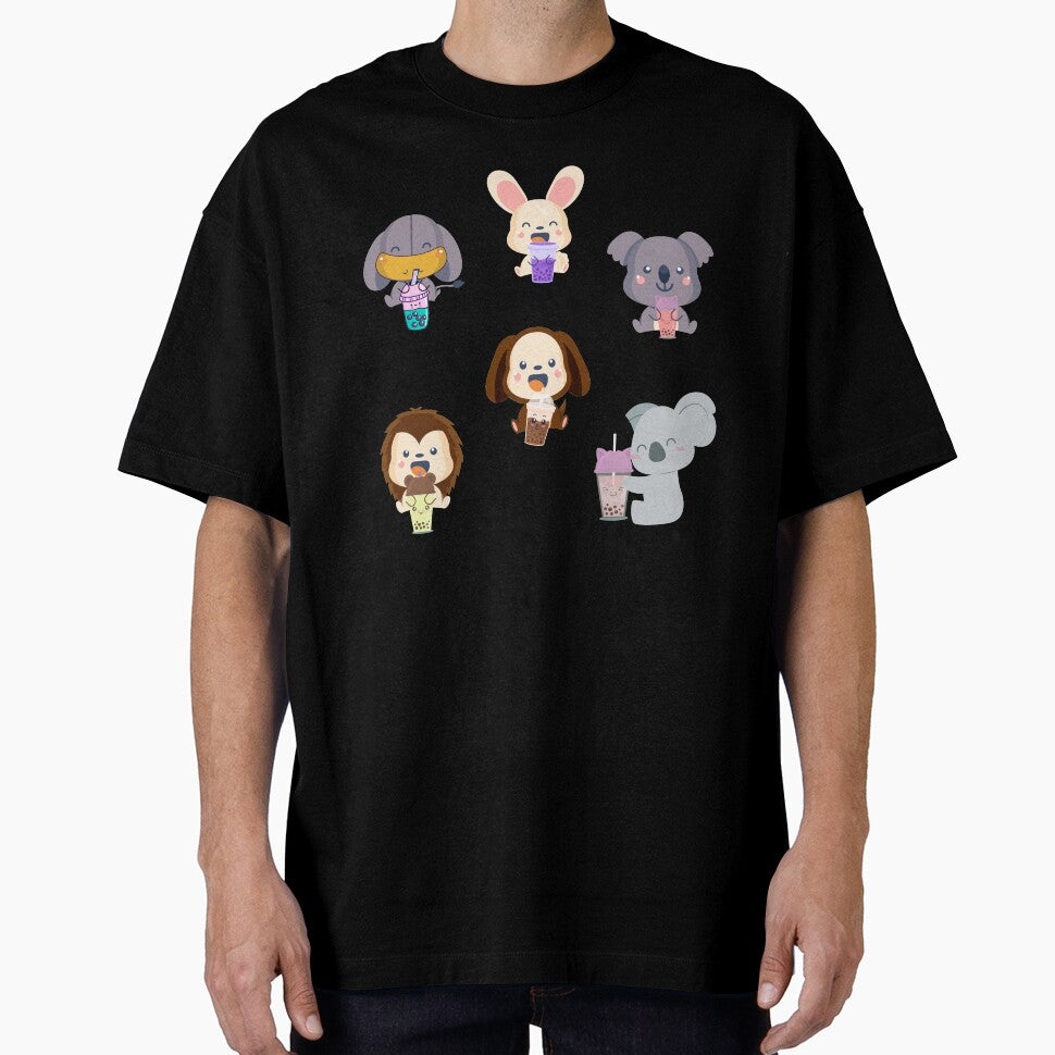 Kawaii Animal Boba Tea cute elephant rabbit koala monkey lion by 0umStore