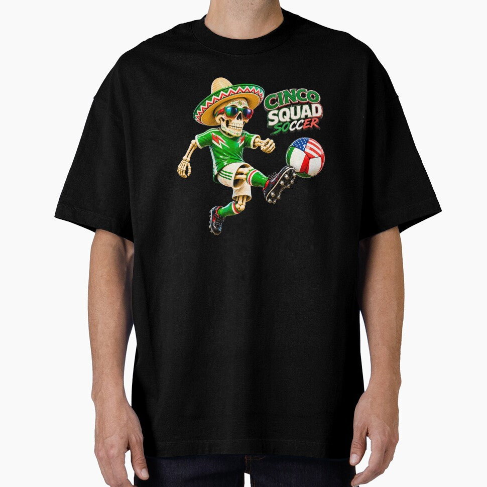 Cinco Squad Soccer Skull Design | Funny Skeleton Futbol Fiesta Graphic by ArtSpark Studio