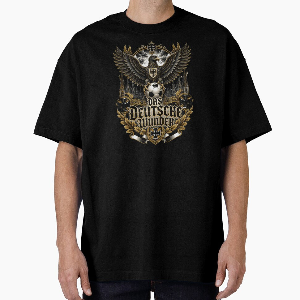 Germany Soccer Eagle - Das Deutsche Wunder  Vintage German Football Fan T-Shirt by 18-30