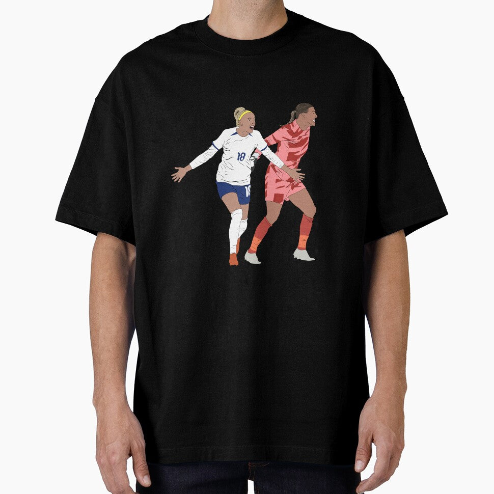 Chloe Kelly Mary Earps England Women's Football Minimalist by Hevding