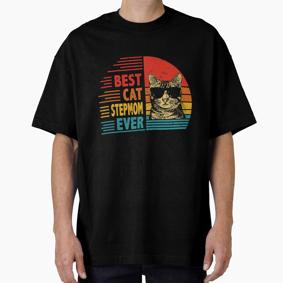 Vintage Retro Best Cat Stepmom Ever Funny Cat Lover Mother's Day Gift by EdwinaEmmanoiCo