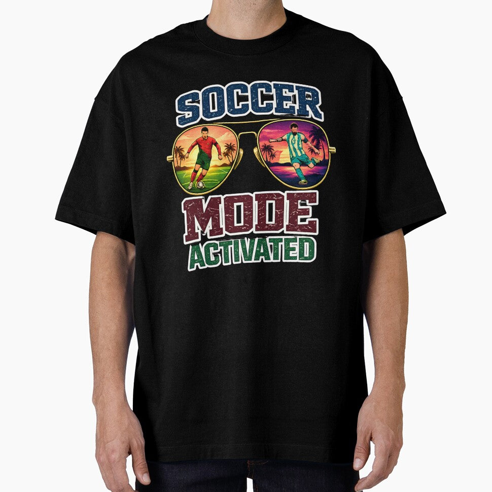 Soccer Mode Activated Retro Sunglasses Football Graphic by digitalbob60