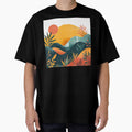 Boho Abstract Landscape: Mountain Sunrise Modern Contemporary Art by DEC02