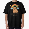 Good Vibes Only Cute Capybara Rainbow by Mikeb233