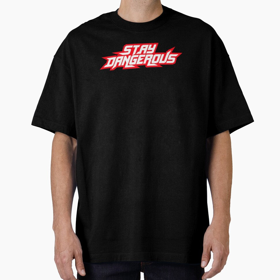Stay Dangerous Bold Typography • Red & White Streetwear Graphic • High‑Impact Design by Bright Nest Studio