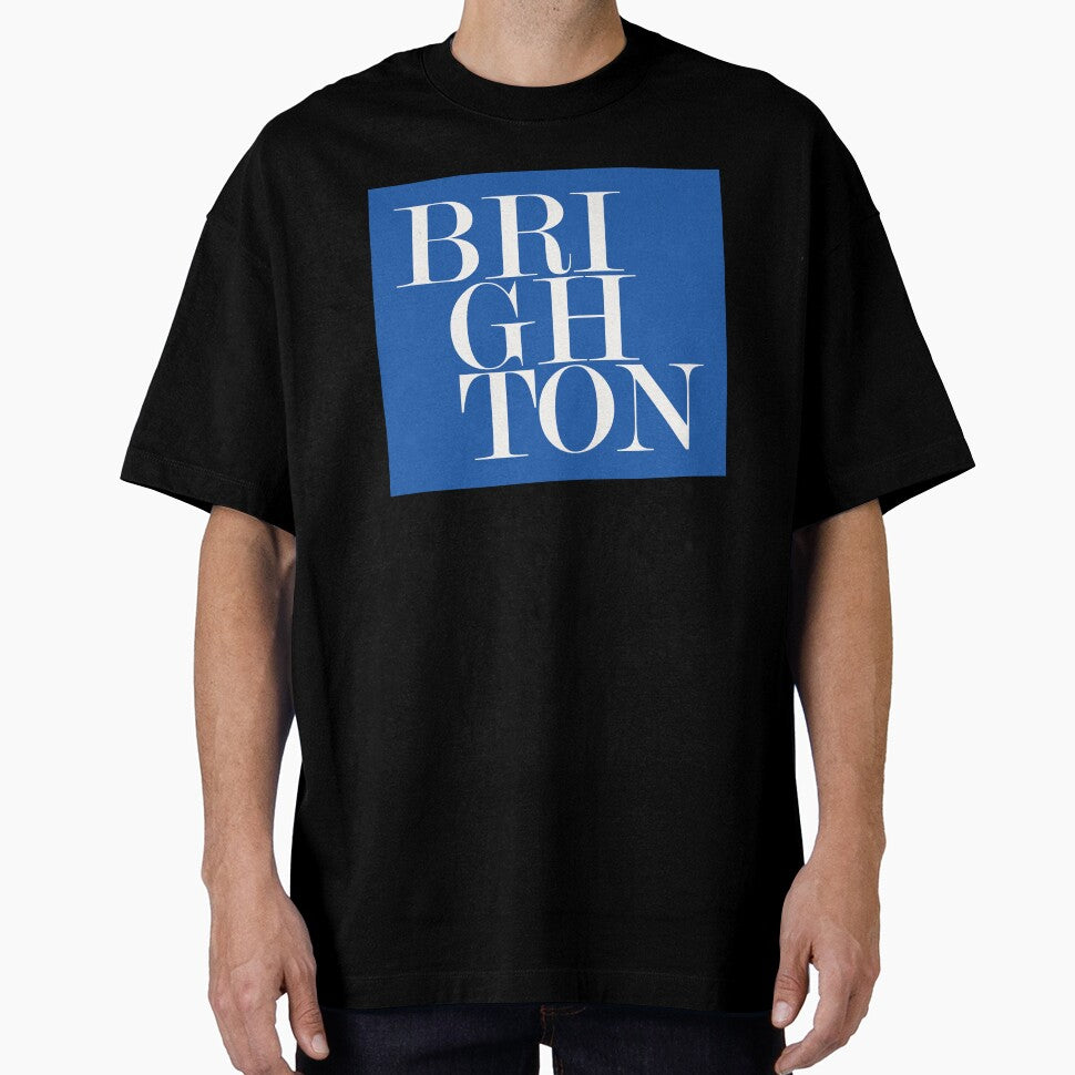 Brighton UK Town Typography Minimalist Patriotic Travel Souvenir by kakarikihill