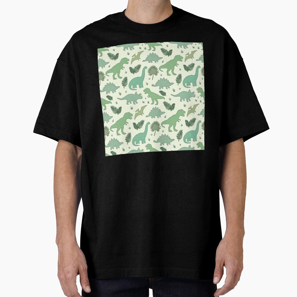 Dinosaur silhouette seamless repeat pattern by ButterflyKissCollab