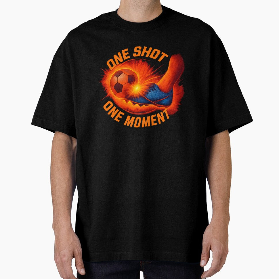 One Shot One Moment - Explosive Football Impact Poster by MKreative Studio