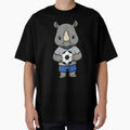 Rhino Soccer Player Mascot Cartoon by k3rstman1