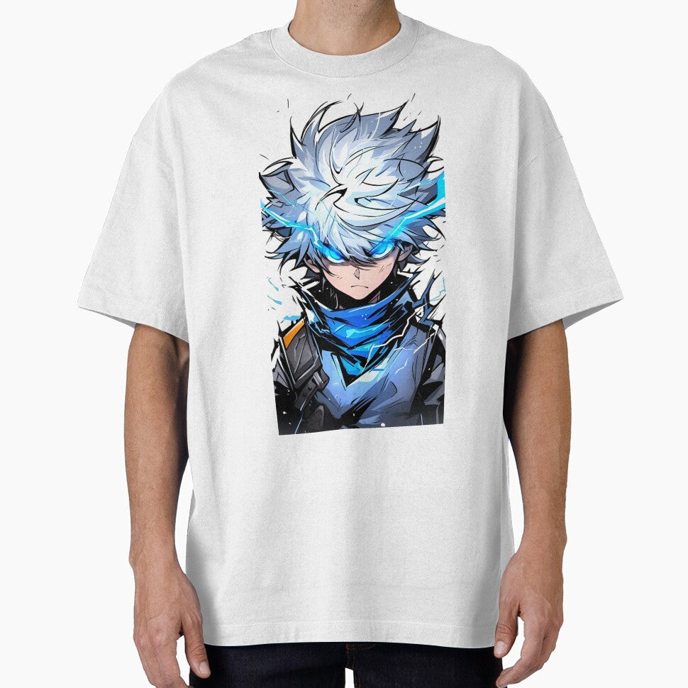 Blue Lightning Anime Warrior – Dark Manga Style Anime Character Design by Dyan4