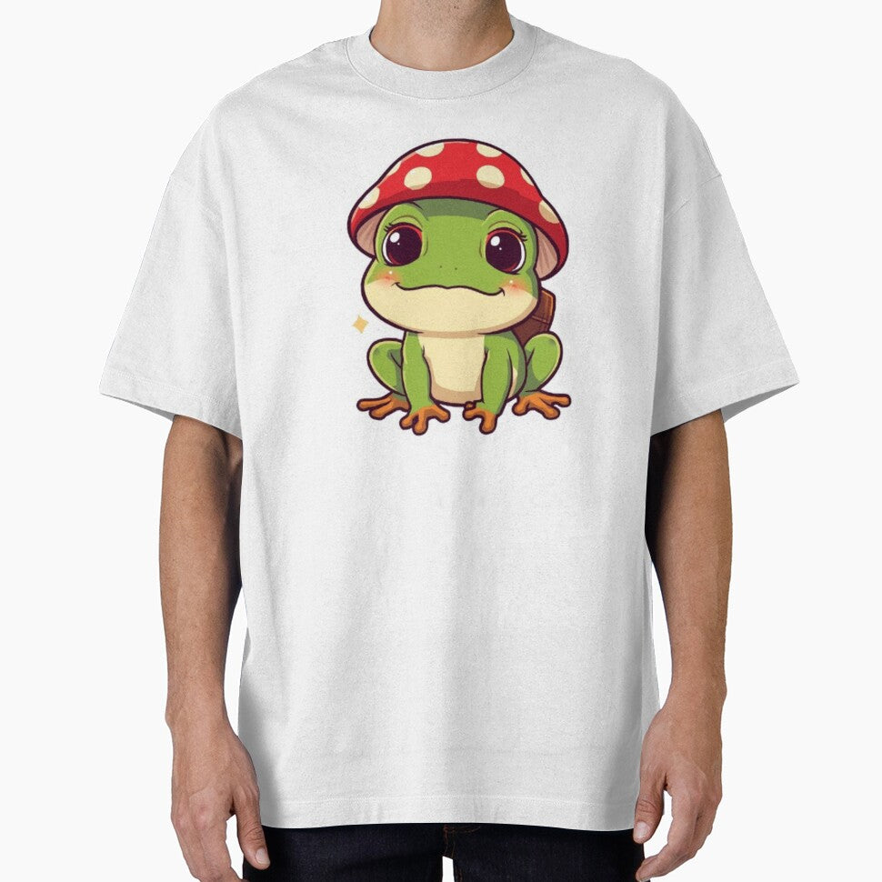 Cute Mushroom Frog Kawaii Sticker | Adorable Cottagecore Frog Mascot by Stylestickers55