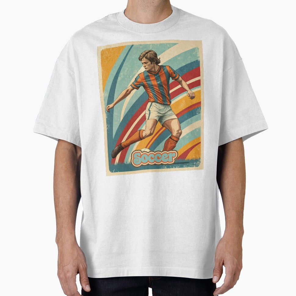 Retro Soccer Power: Vintage Athlete in Motion by ForeverPrintsOK