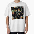 Flower rose daisy branch pattern a watercolor black by Yana Mustafina | Boho Soulful Designs