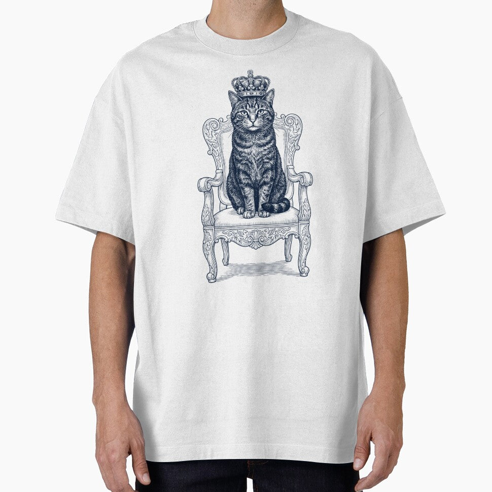 Vintage Cat King Crown Funny Animal Lover by DoodleTortle