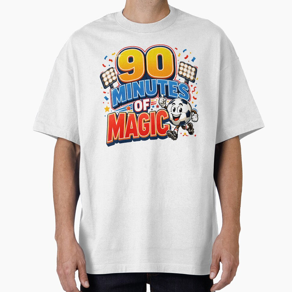 90 Minutes of Magic | Funny Football Cartoon Sticker | Soccer Fan Design by M.Store