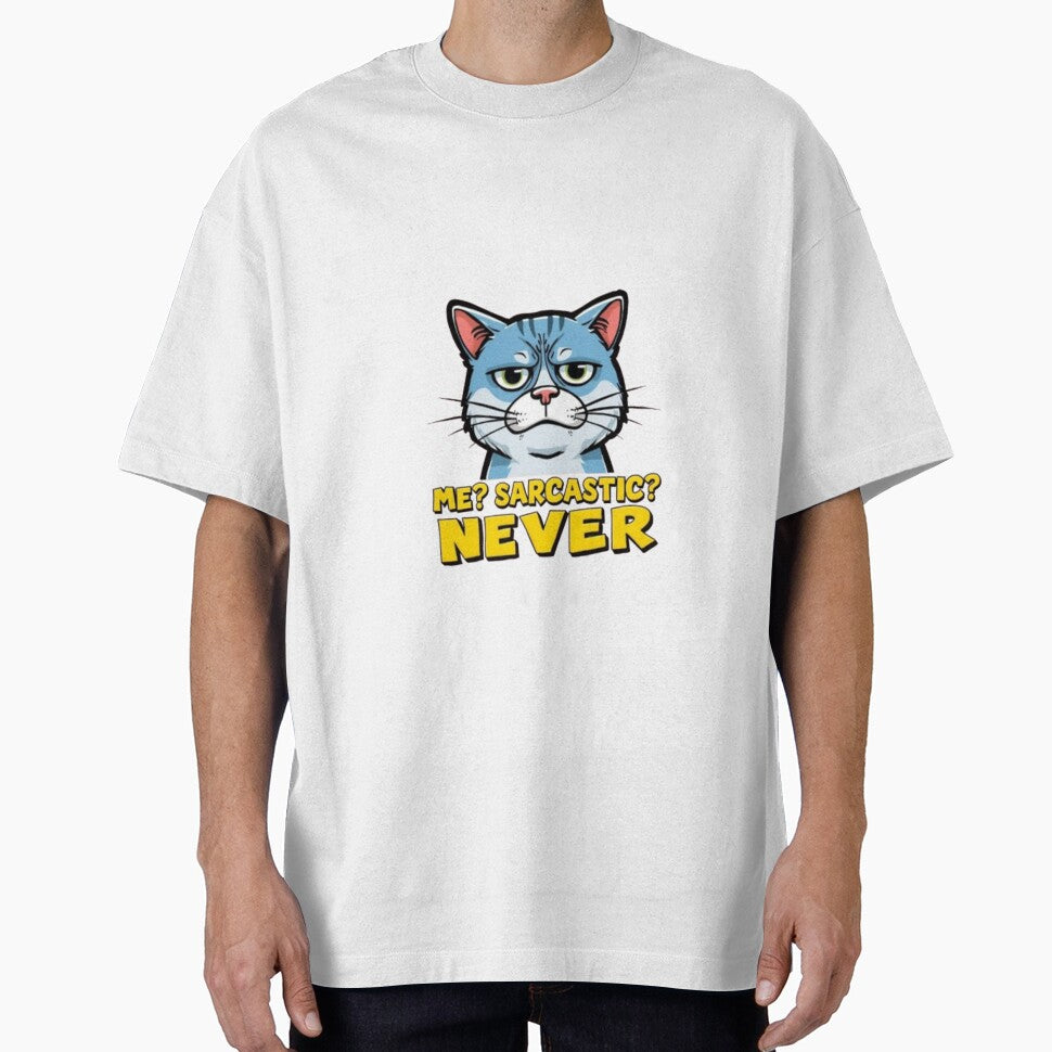 Sarcastic Cat Meme – Me? Never! by MemeMakersLab