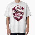 Qatar Football Emblem, National Team Soccer Badge by Jandedan