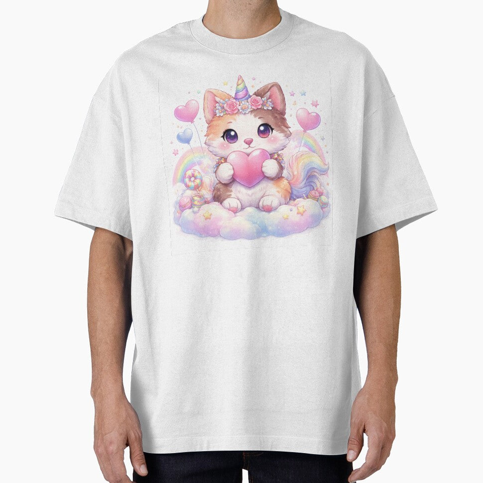 Kawaii Unicorn Kitten – Cute Magical Pastel Fantasy by kimkosovo
