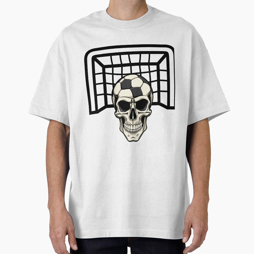 Urban Soccer Skull & Goal Net Illustration by HappySproutArt