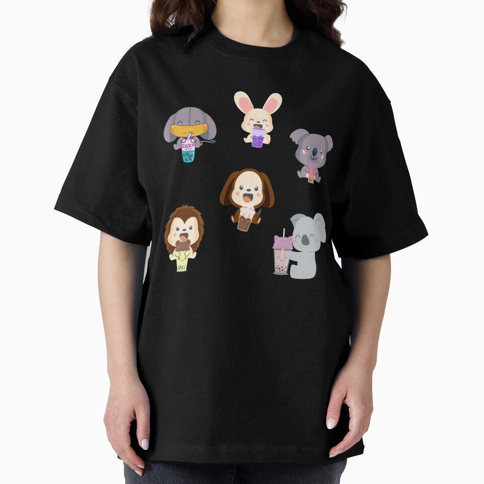 Kawaii Animal Boba Tea cute elephant rabbit koala monkey lion by 0umStore