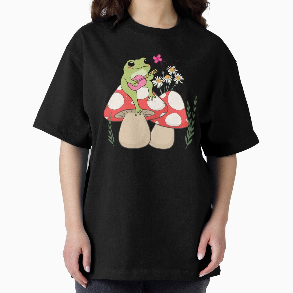 Kawaii Anime Cottagecore Frog by Playful Strokes pom@pom