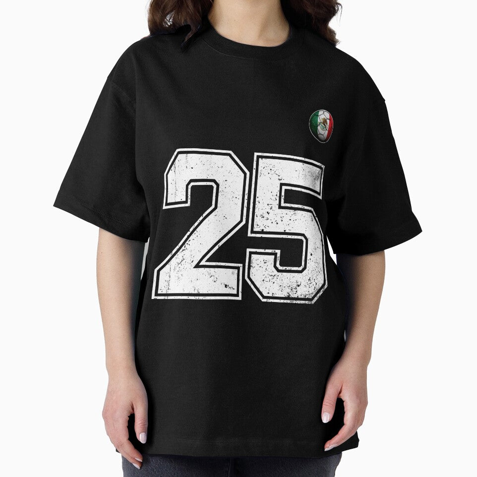 Number 25 Mexico Flag Football Fan by BernoNickel