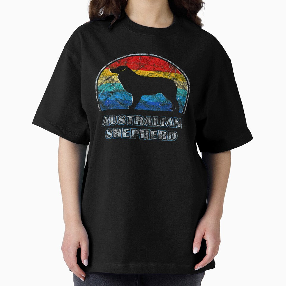 Australian Shepherd Vintage Design Dog Tee Gift Love by BargerStore