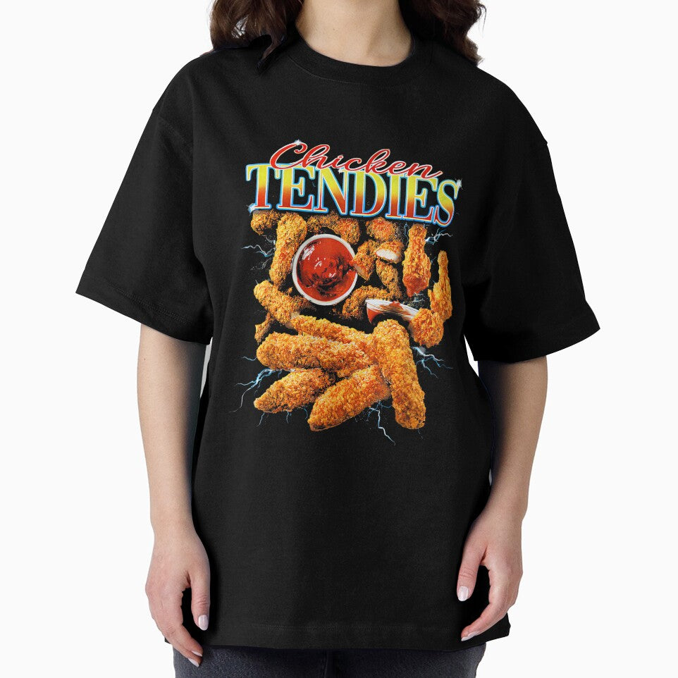 Vintage Chicken Tendies Bootleg Rap Retro 90s Junk Food by PaulTSchafer