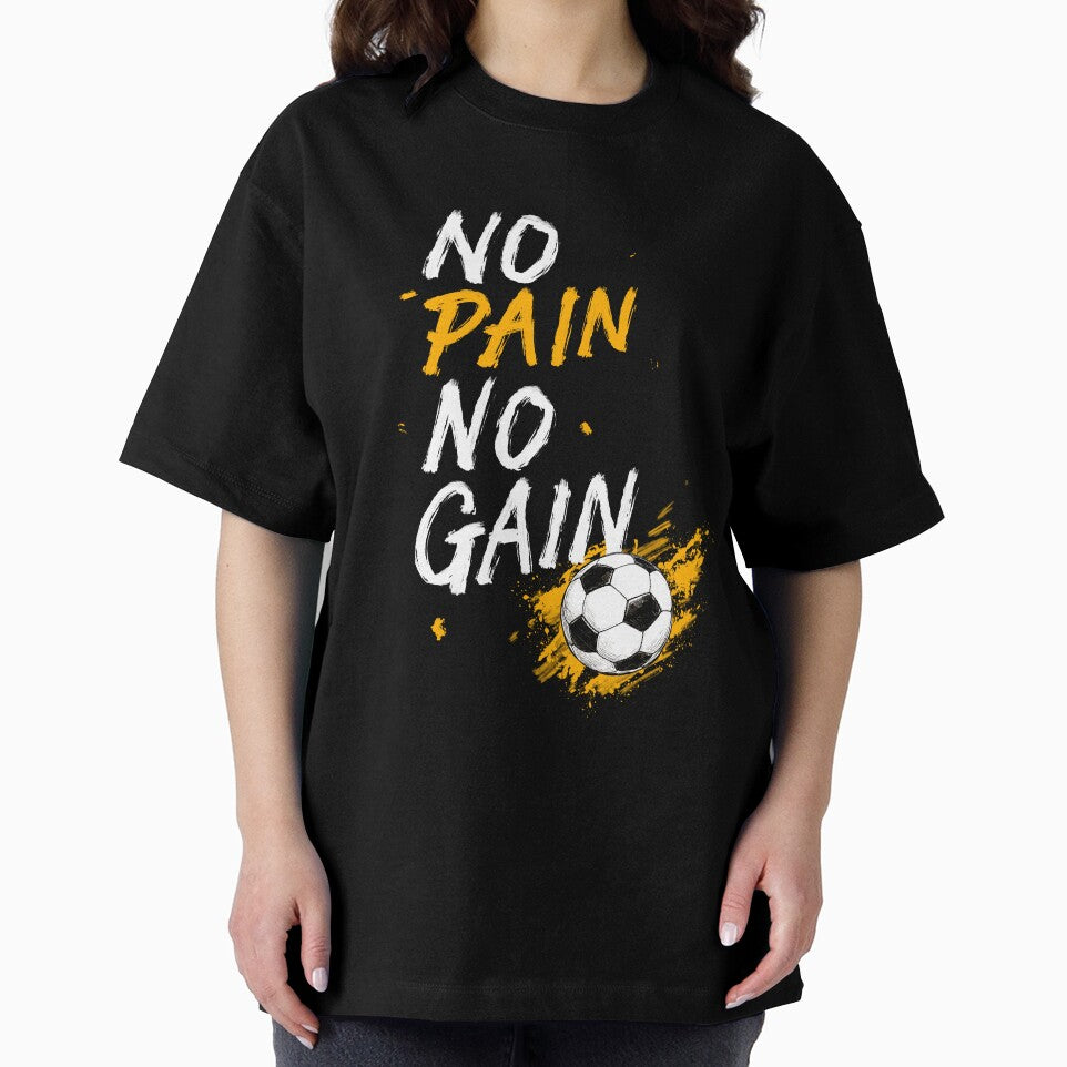 No Pain No Gain Soccer Typography – Motivational Football Doodle Art by thesalynn