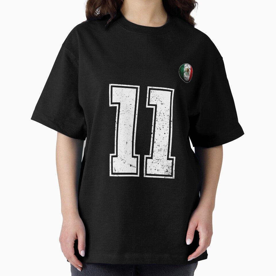 Number 11 Mexico Flag Football Fan by BernoNickel